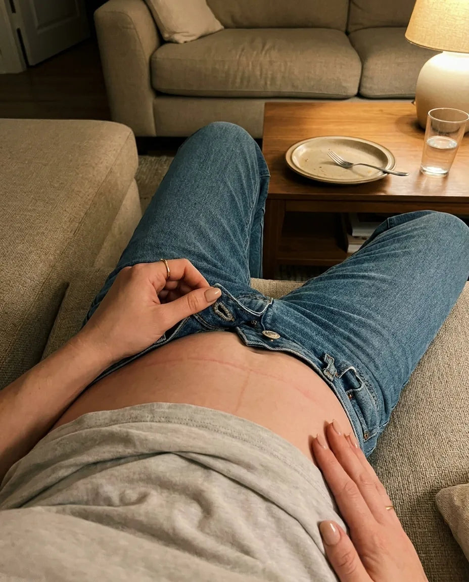 Después de cenar, con la barriga llena y el jean desabrochado porque aprieta